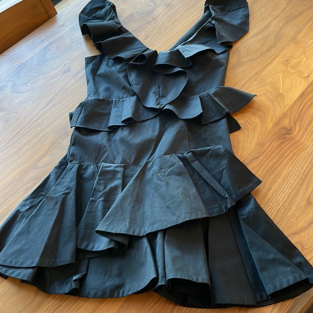 Rebecca Taylor black ruffle dress